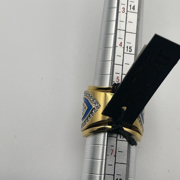 NWT nOir Gold Toned Evil Eye Stackable Rings Size 6 - Picture 7 of 8